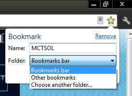 Bookmark Name and Location